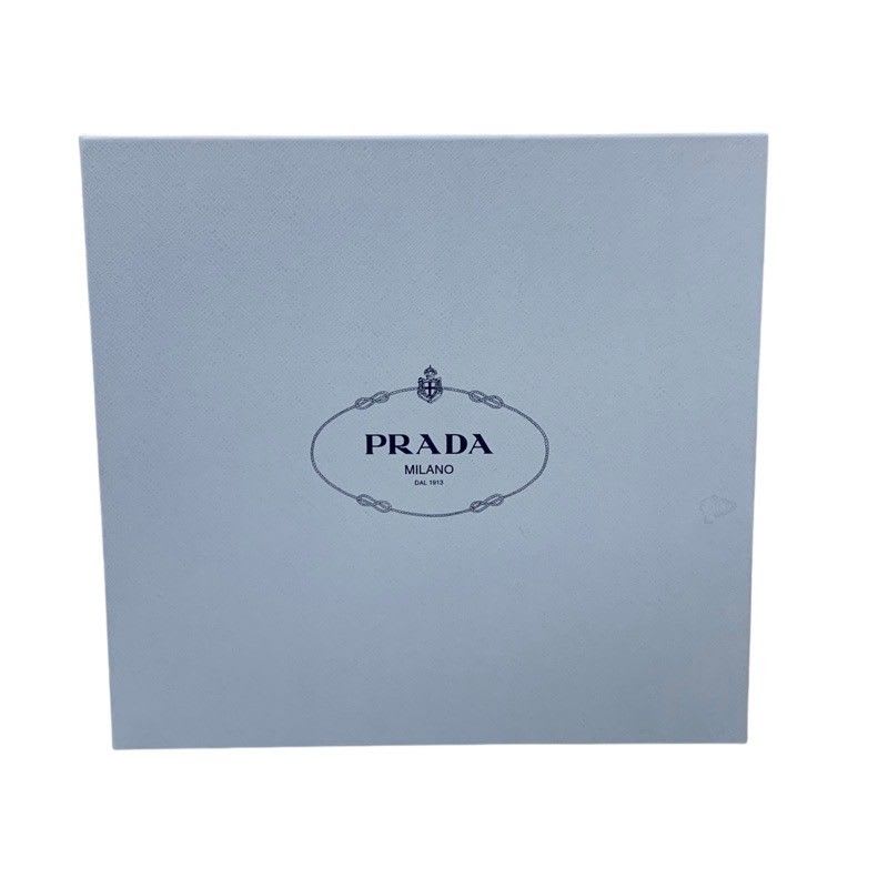 Prada Boots Short Shoes Leather Nylon Black Silver Triangle Logo Lace Up