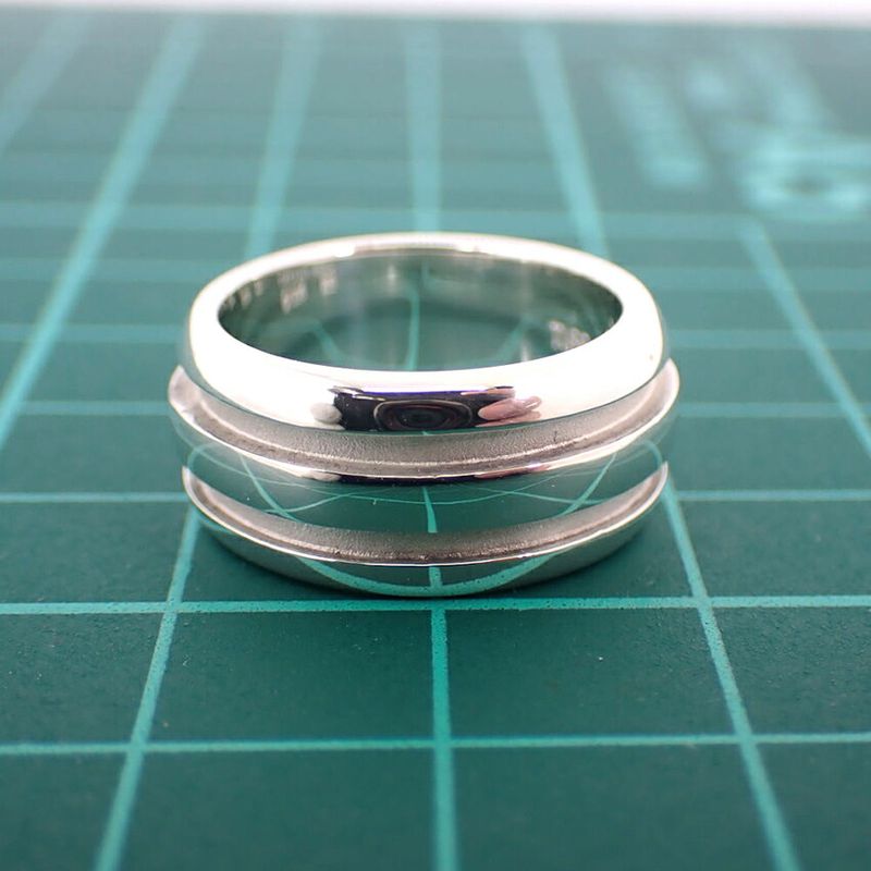Tiffany & Co 925 Double Line Ring / #9/j88-6