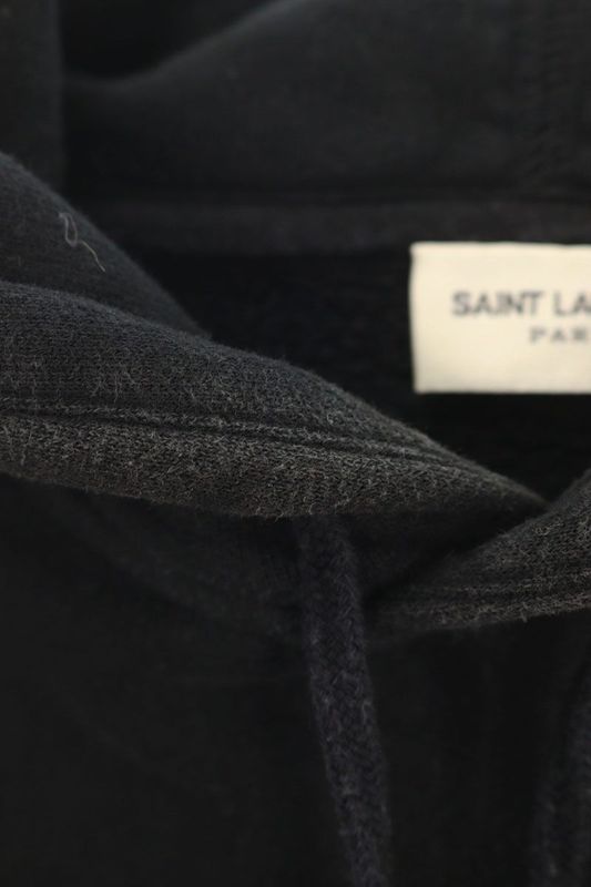 Saint Laurent Paris 631086 Ybvb2 Front Logo Print Pullover Hoodie Men's S