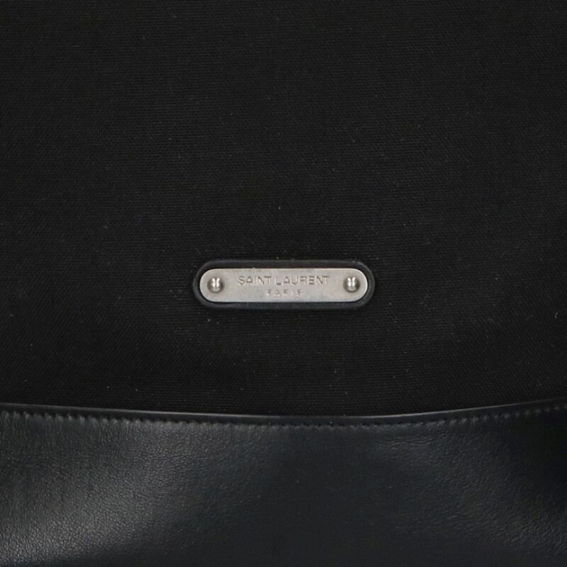 Saint Laurent Paris 481005 Livington Belt Design Canvas Backpack Men's