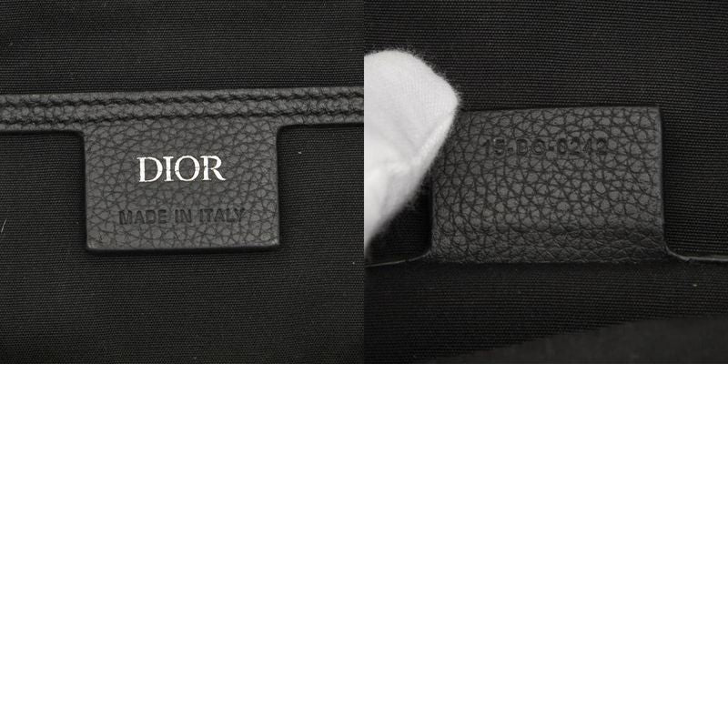 Dior Oblique Trotter Crossbody Body Bag Shoulder Bag Beige Black Canvas Leather