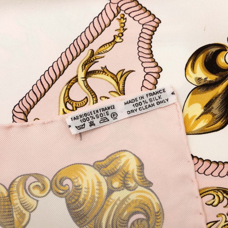 Hermes Carre 90 Lvdovicvs Magnvs Louis XIV Astride A White Horse Pink Multicolor