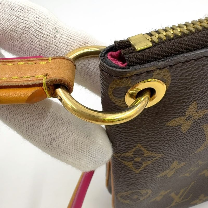 Louis Vuitton Loretta Monogram Leather × PVC Orange × Pink × Brown Shoulder Bag