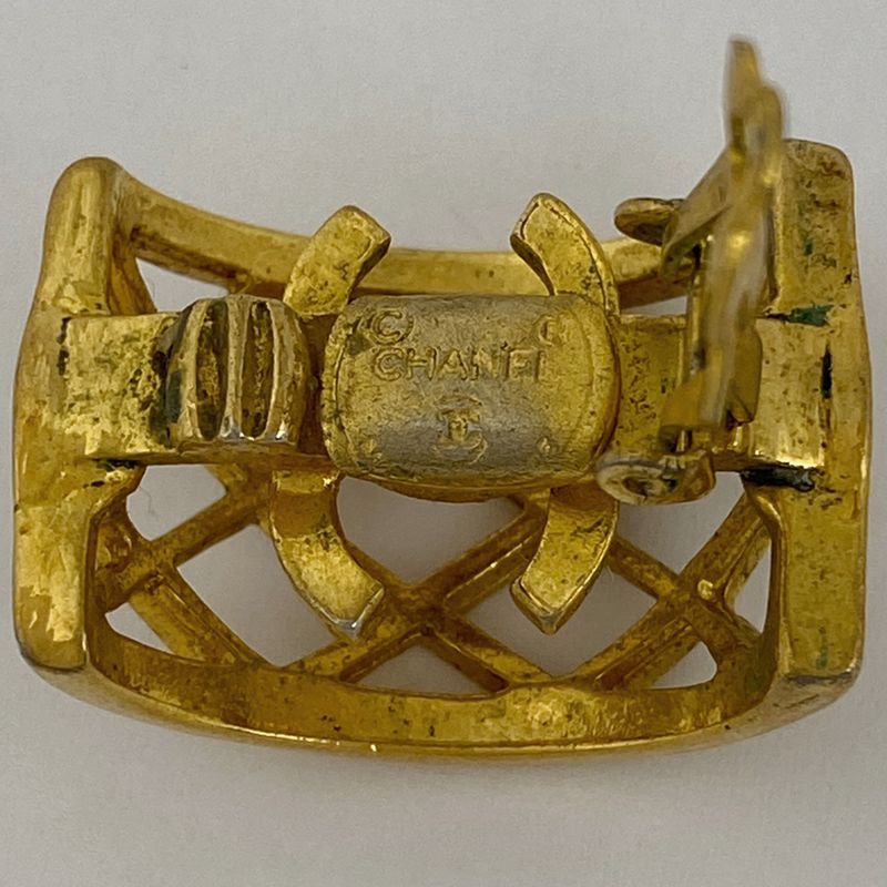 Chanel Coco Mark Earrings GP Gold Ladies