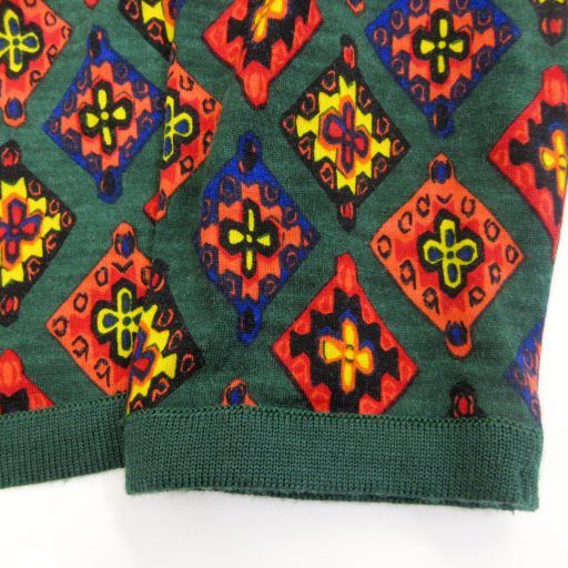 Yves Saint Laurent YVES Saint Laurent Vintage Knit Cardigan All-over Print Wool