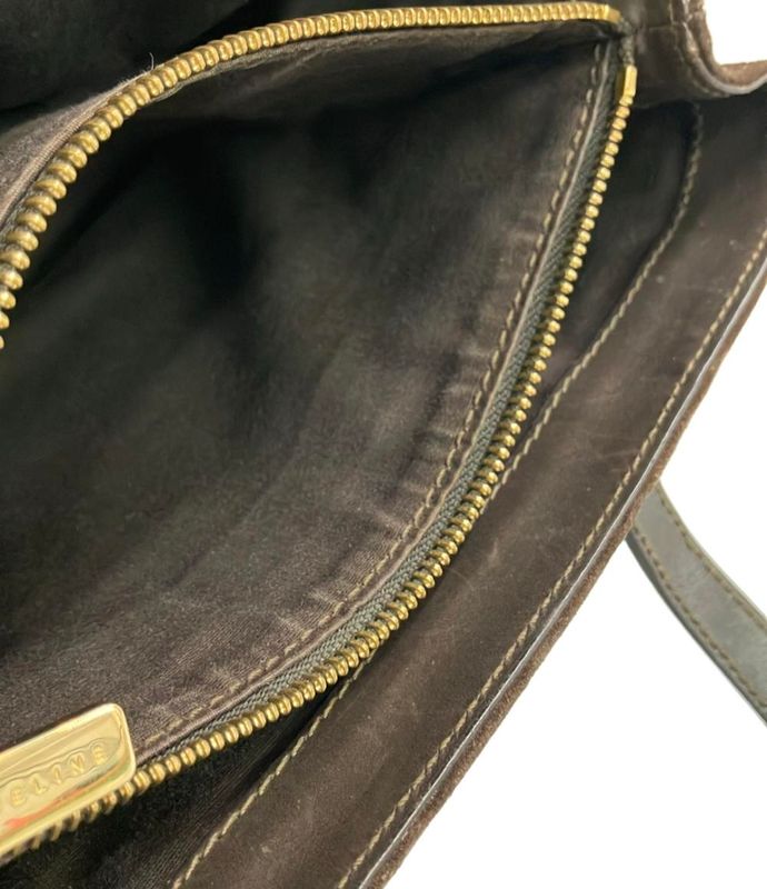 Celine Handbag Suede Leather C Macadam Women's Celine