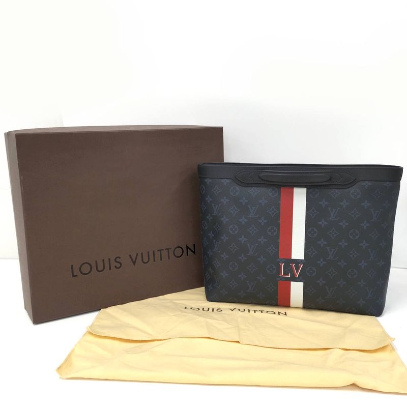 Louis Vuitton Ultralight Tote Bag Painted Stripe Monogram Cobalt Navy M41701