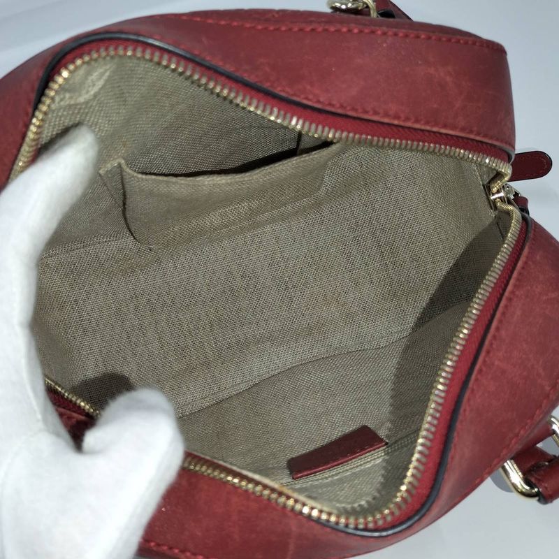 Gucci 2WAY Shoulder Bag Guccissima Leather Red 510289