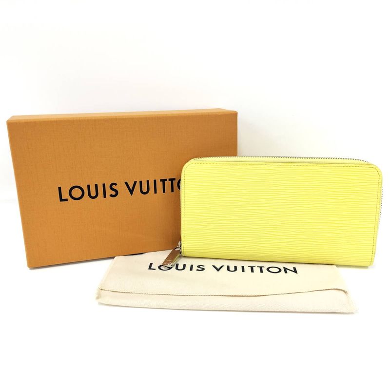 Louis Vuitton Zippy Wallet Round Zipper Long Wallet Epi Smiley Yellow M83040
