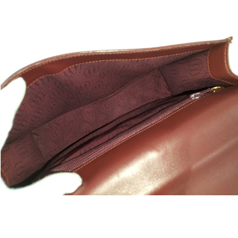 Cartier Handbag Must Line Leather Bordeaux