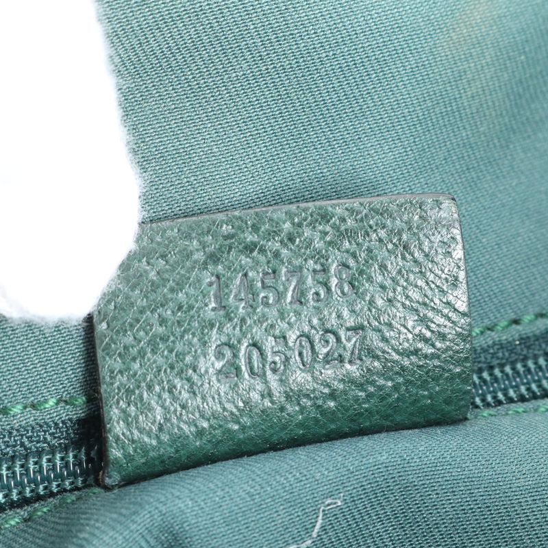 Gucci GG Canvas Sherry Line 145758 Leather Tote Bag Shoulder Hand A4 Ladies RWM