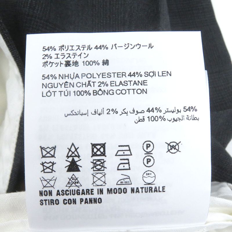 Miu Miu Miu 2024 Dna971 Glen Check Slacks Trousers Pants Dark Gray 44 Made In