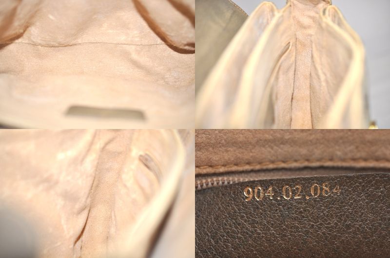 Gucci Web Sherry Line Shoulder Bag Ggpvc Leather Brown Junk 4203n