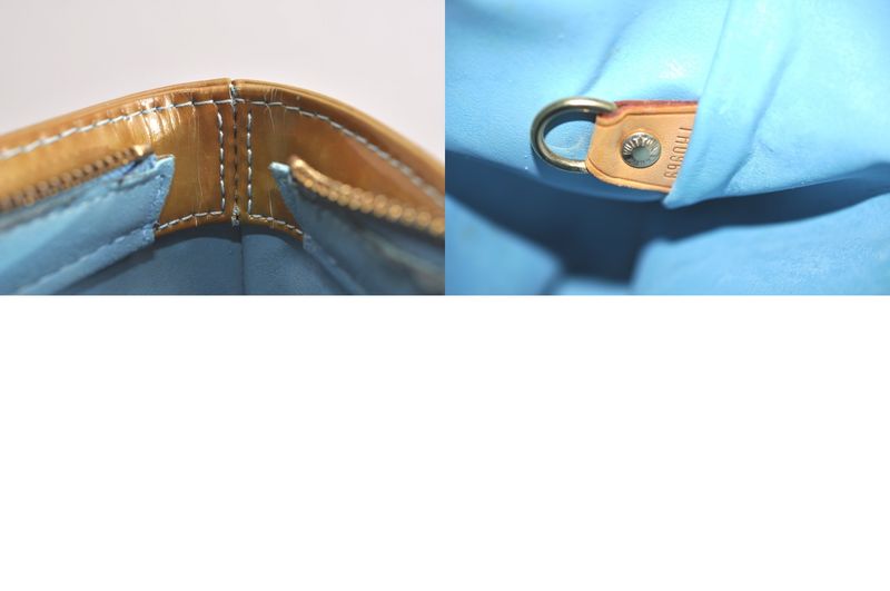 Louis Vuitton Vernis Houston Shoulder Bag Light Green M91005 LV 4249n