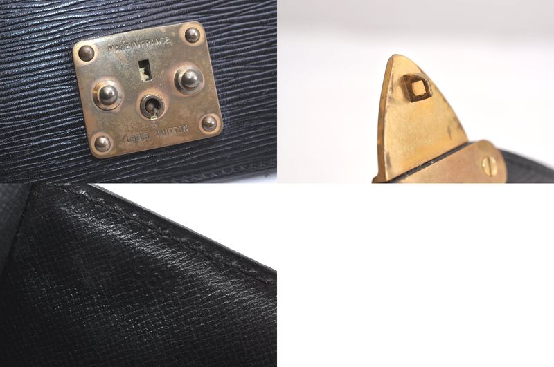 Louis Vuitton Epi Serie Dragonne Clutch Bag Black M52612 LV 4268n