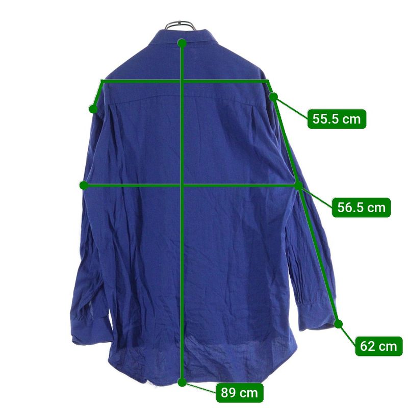 Christian Dior Open Collar Cotton Long Sleeve Open Collar Shirt Blue