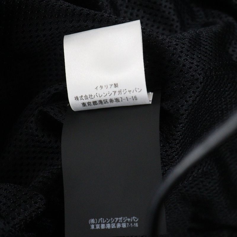 Balenciaga 18AW 80s Logo Windbreaker Nylon Jacket 533917 Ta018 Black