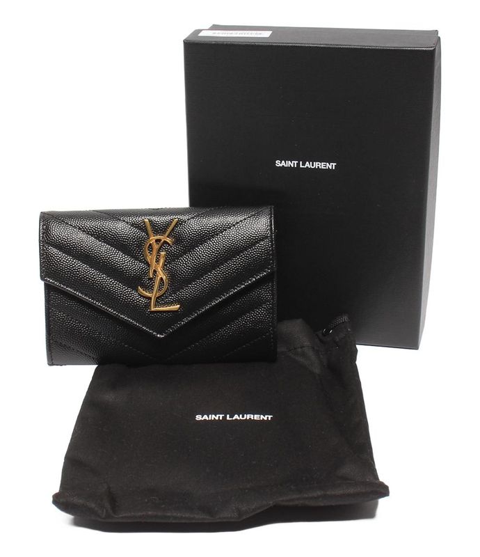 Saint Laurent Paris Monogram Small Envelope Wallet Mini Wallet Women's Saint