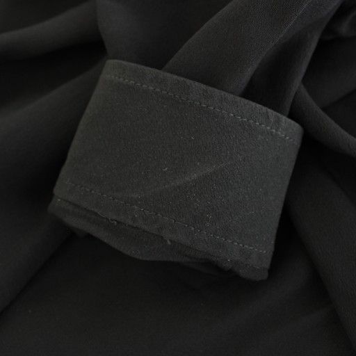 Gucci Shirt Blouse Long Sleeves Floral Embroidery Silk 38 Black Black 557727 YT