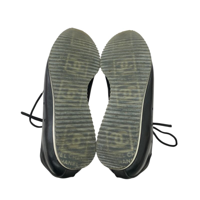 Em1182 Chanel Sport Line Sneakers Shoes 35 22cm (8.66in) Black