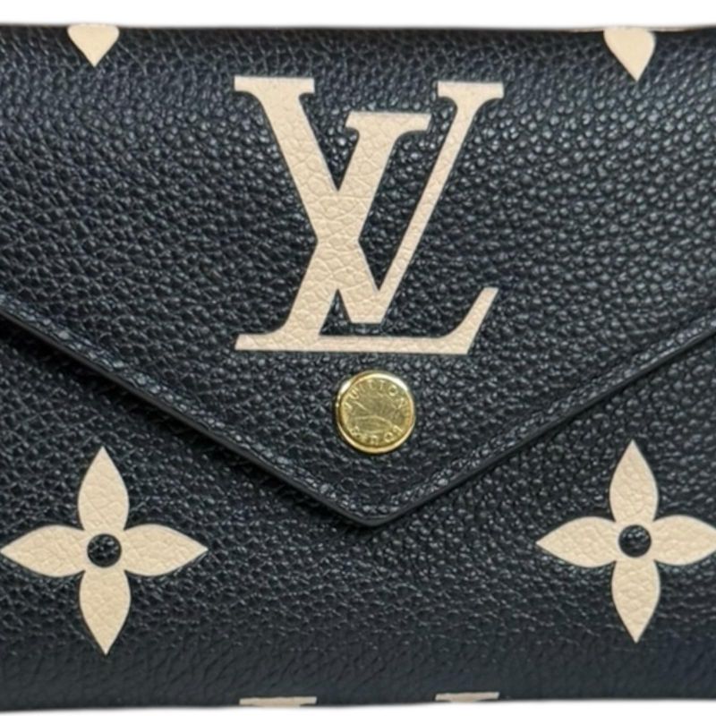 Louis Vuitton Portefeuille Victorine Bicolor Empreinte Trifold Wallet Empreinte