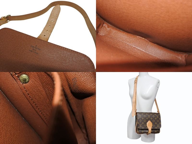 Louis Vuitton Cartouchiere MM Shoulder Bag Monogram Canvas Brown — view 8