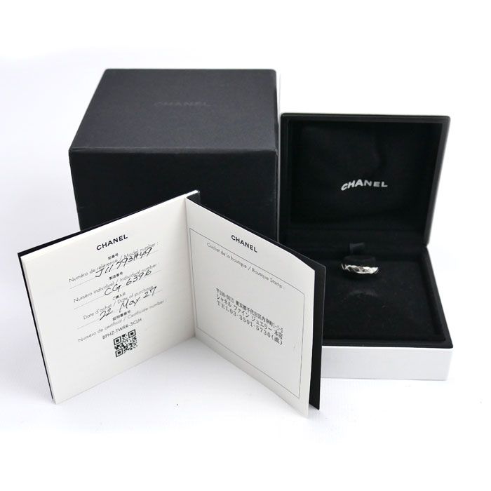 Chanel 18K White Gold White Gold Coco Crush Mini Ring J11793 9 Size 49 3.8g