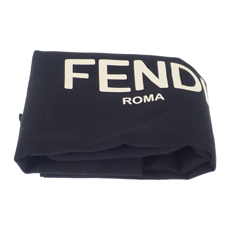 Fendi Leather Belt Bag 7va605-0amac Body Bag Leather Black Silver Hardware