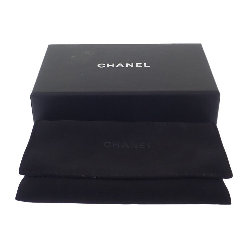 Chanel CC Pearl Flat Ap3813_b15723_94305 Card Case Lambskin Black Gold Hardware