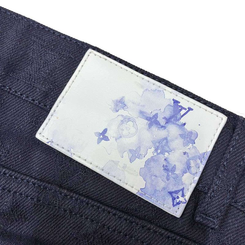 Louis Vuitton 21ss Monogram Denim Pants Lit Hld00w Navy 31