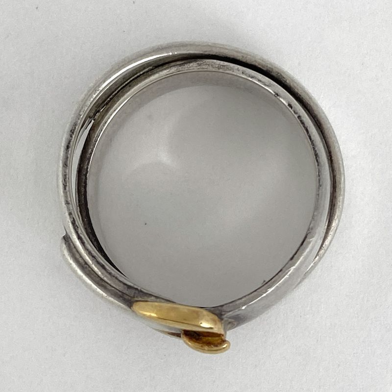 Hermes Santure Ring Belt Motif 18K Ring #10 Silver 925 750 Silver Ladies