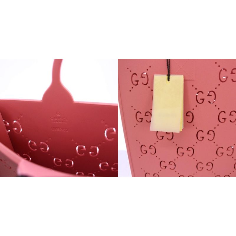 Gucci Childrens GG Rubber Tote Handbag Pink 679365 KH - OH