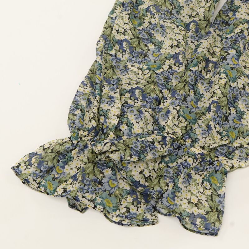 Celine 2r618179j Flower Print Silk Off-shoulder