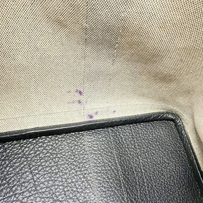 Hermes Garden Party PM Tote Bag Ivory×black