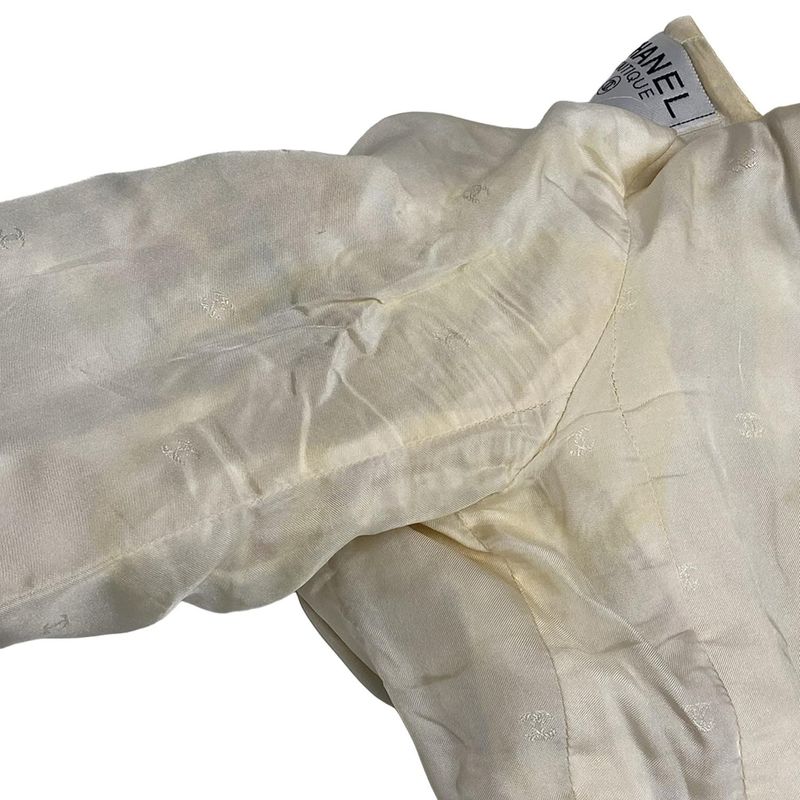 Chanel Jacket Size 38 M Women's P06401 Yellow X Ivory X Multi Long Sleeves /