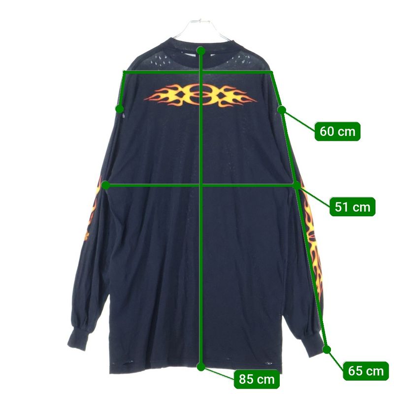 Balenciaga 24AW Burning Unity Logo Damaged Long-sleeved T-shirt Cut And Sewn