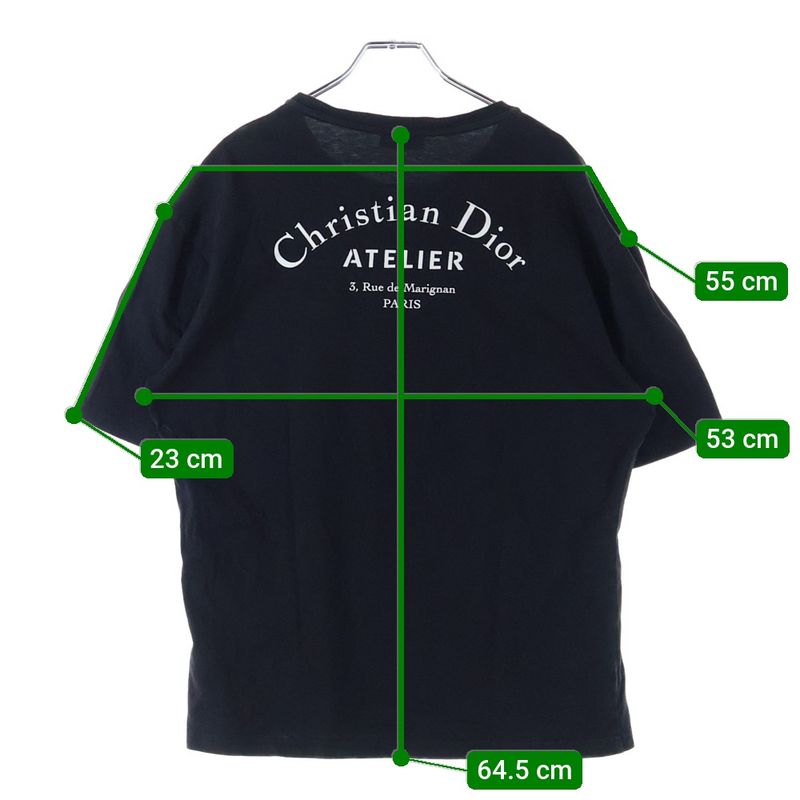 Christian Dior Atelier T-shirt Short Sleeve T-shirt Cut And Sewn Black 863j621i0