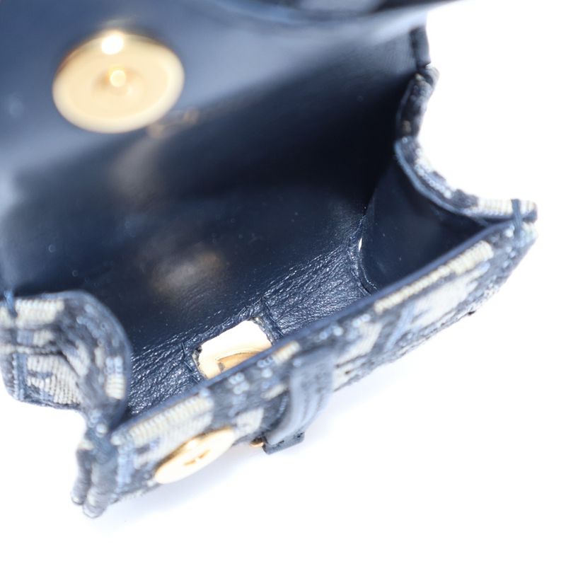 Christian Dior Oblique Air Pods Case Canvas Navy