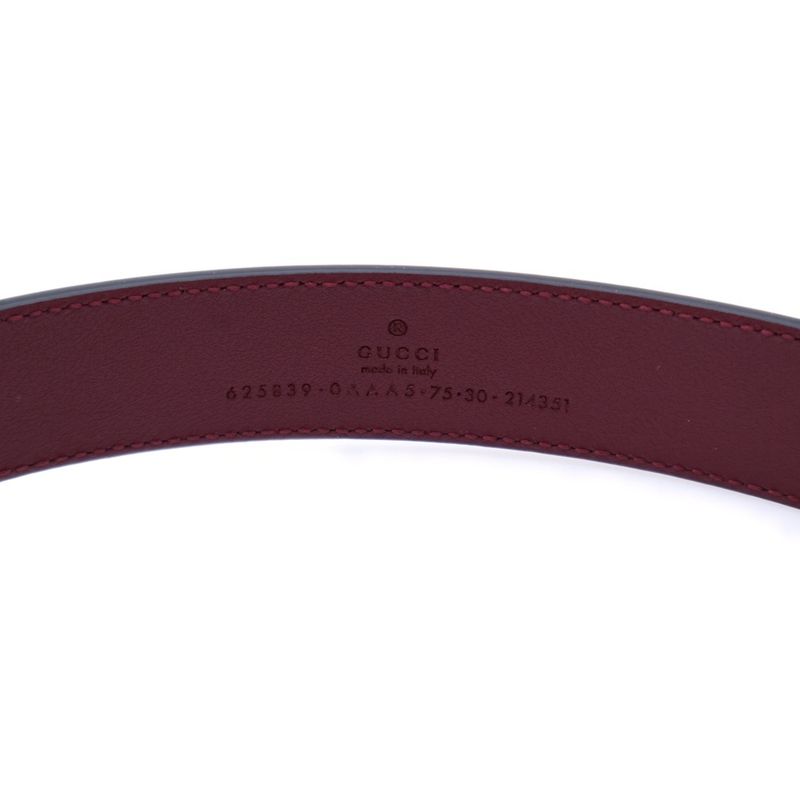 Gucci GG Marmont Belt Red Leather 625839