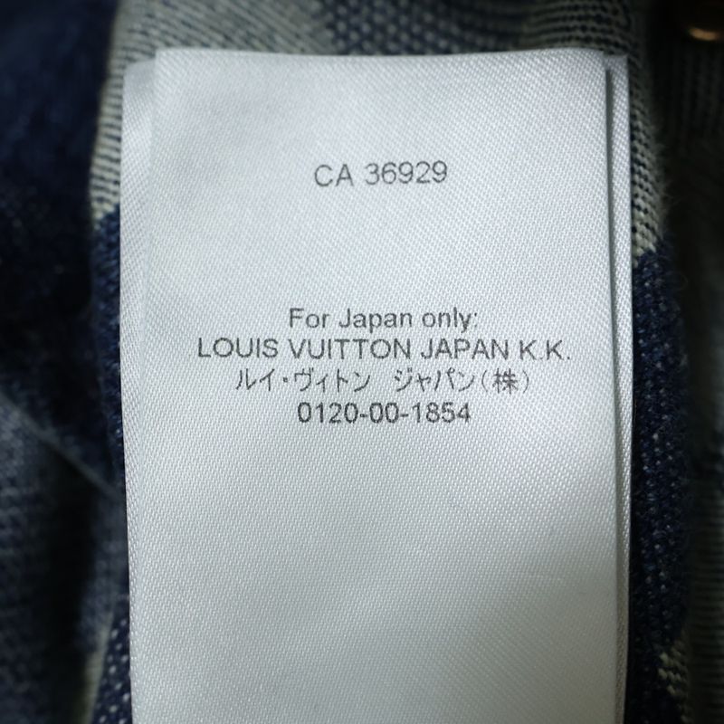 Louis Vuitton 24SS Damier Classic Allover Jacquard Denim Trucker Jacket Indigo