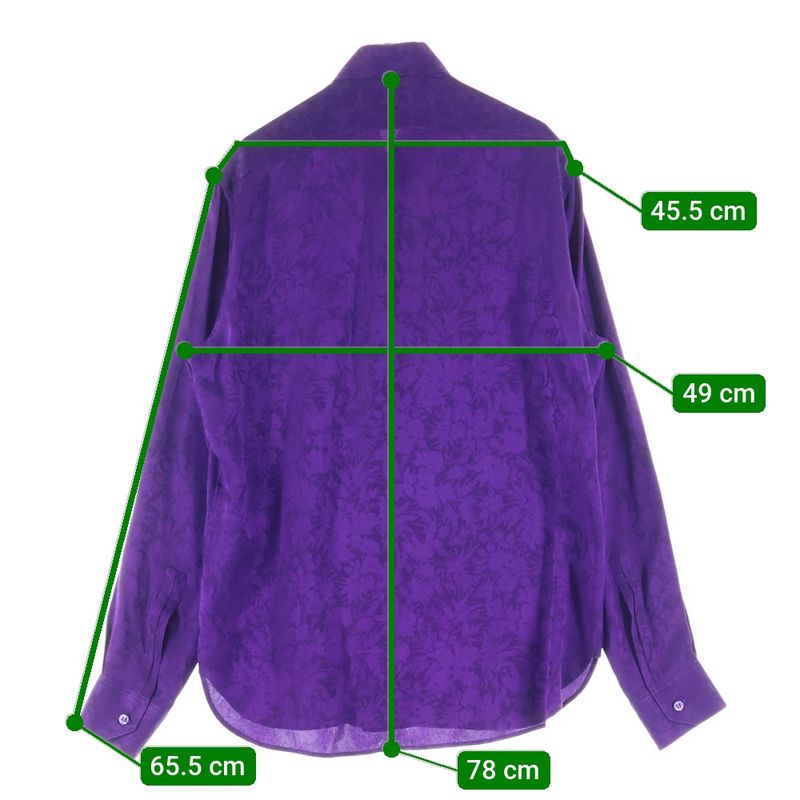 Saint Laurent Paris 22SS Floral Pattern Silk Long Sleeved Shirt 646850 Y2e32