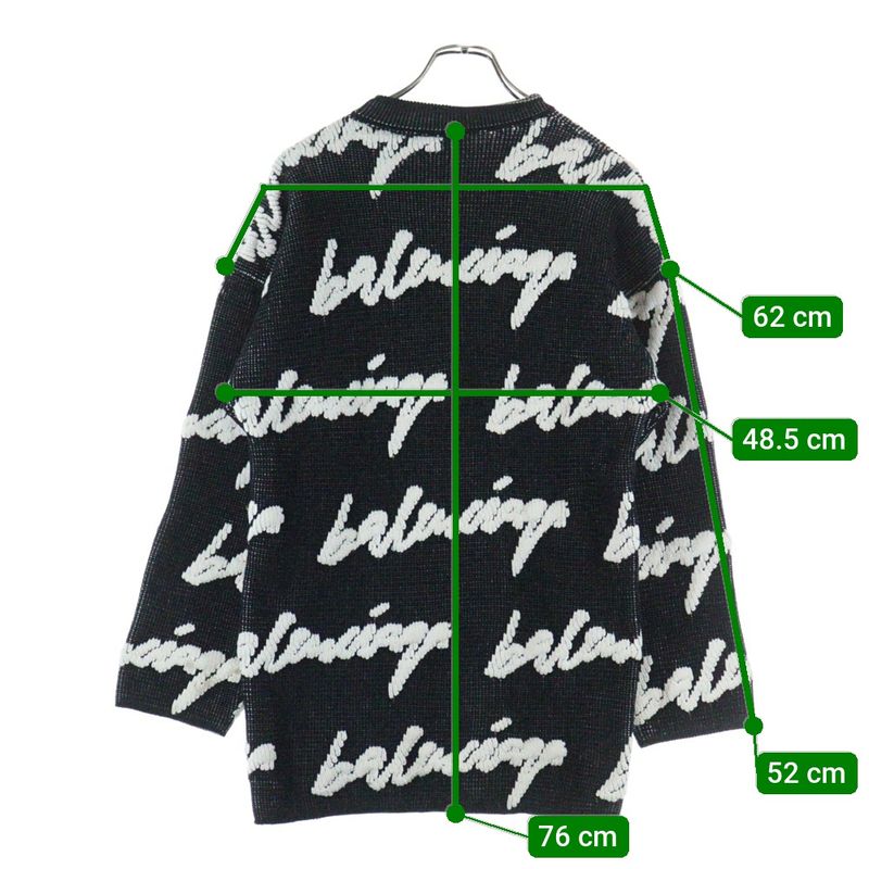 Balenciaga 20AW Crewneck 3D Scribble KNIT Sweater Crew Neck Scribble Knit