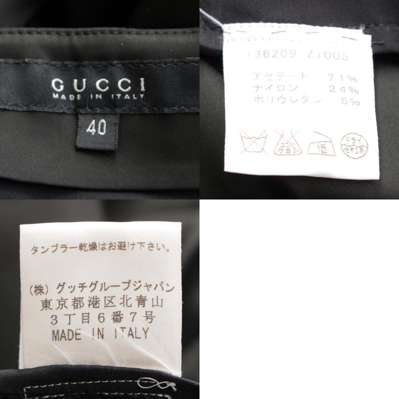 Gucci Tom Ford Period Velour Belt Flared Pants Bottoms Black 40