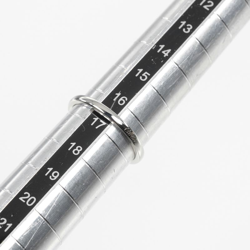 Cartier Ballerina Curve Pt950platinum #16.5 Mens 3.6g Ring