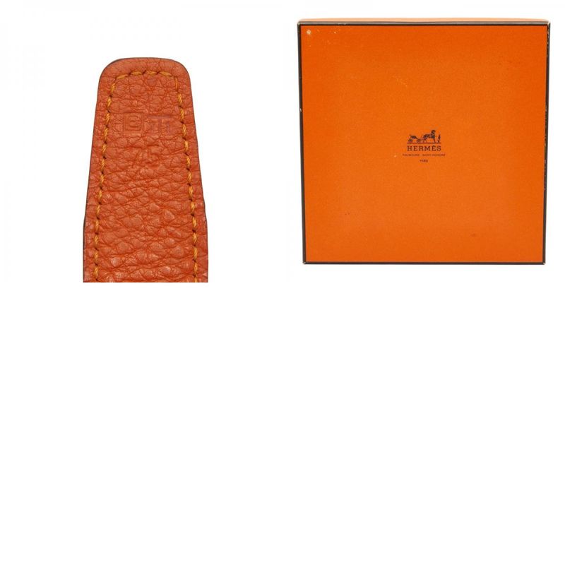 Hermes Constance H Belt Reversible Belt Size: 75 Black Brown Box Calf Togo