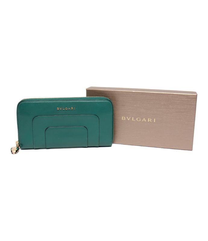 Bulgari Round Zipper Long Wallet Serpenti Forever Women Bvlgari