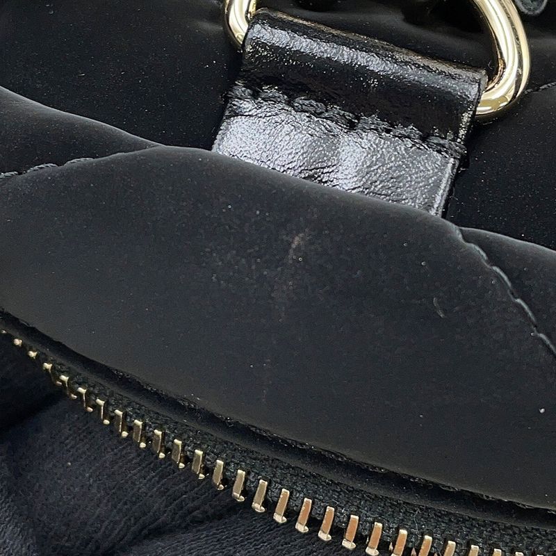 Chanel Backpack Quilted CC Logo Velvet Effect