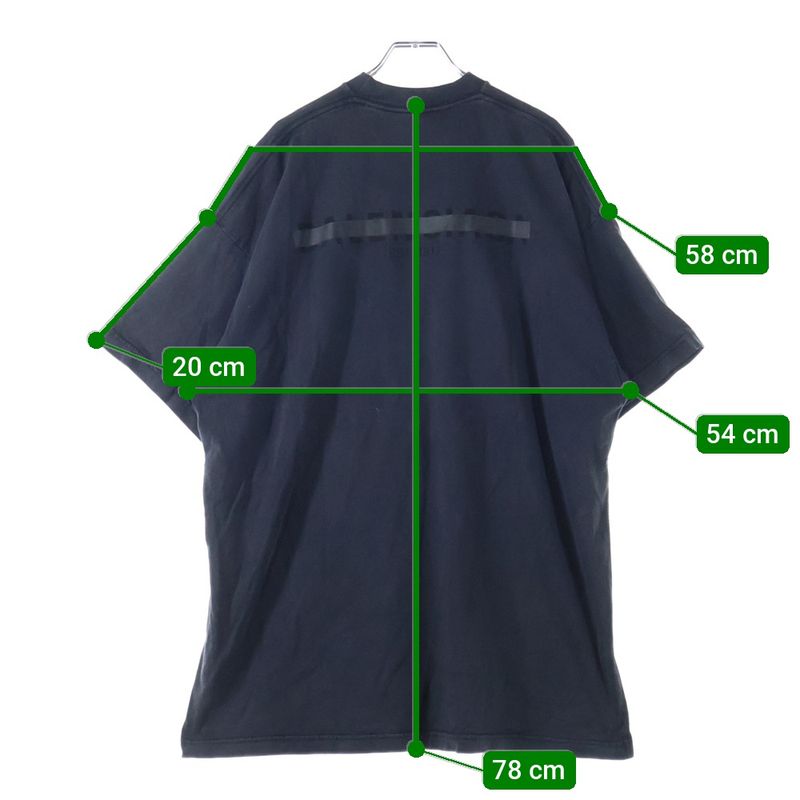 Balenciaga Strike 1917 Oversized T-shirt Logo Print Oversized Short Sleeve