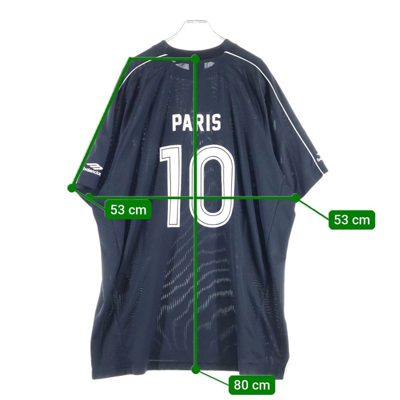 Balenciaga 24SS Soccer Logo Oversized Short-sleeved T-shirt Black 777705