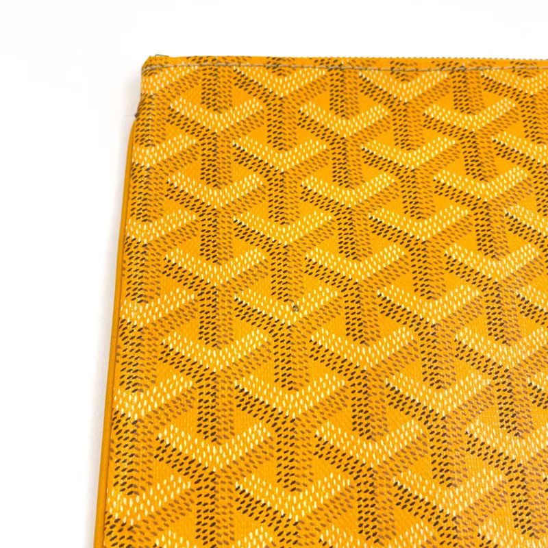 Goyard Senna Clutch Mm Leather Yellow X Multicolor Clutch Bag Silver